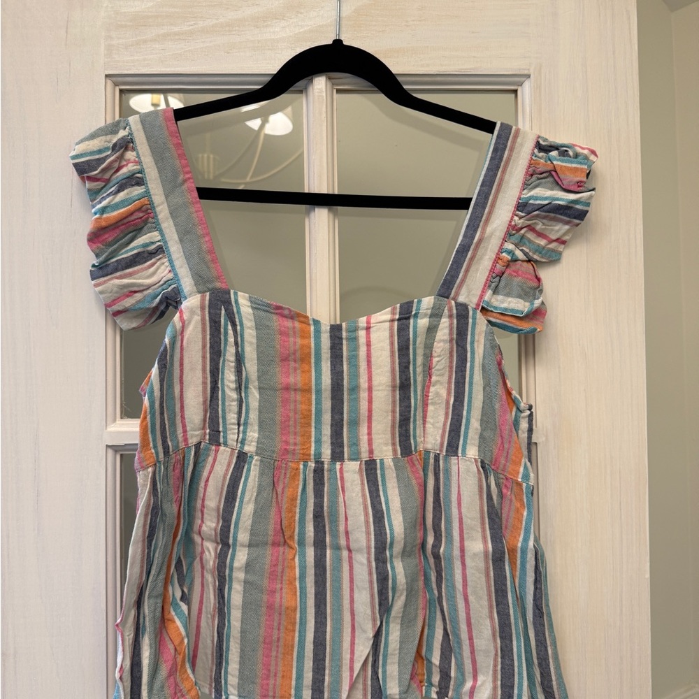 SHEIN Multicolor Striped Ruffle-Strap Camisole